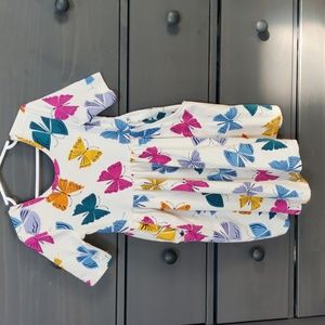 Hanna Andersson girls size 5 butterfly dress